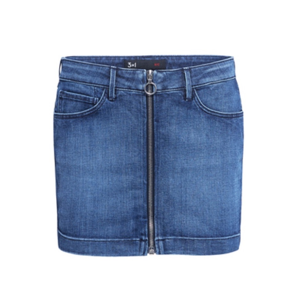 Black Label Zip-Through Denium Skirt